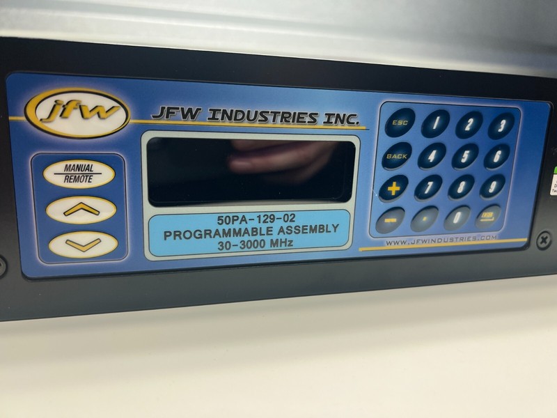 JFW 50PA-129-02 Programmable 2x Attenuator 30-3000MHz 0-63.5dB x 0.5dB 19" RM gallery