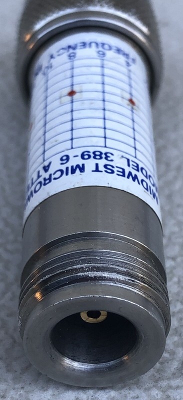 Midwest Microwave Attenuator 6db N Type Model Number 389-6 DC-18GHz gallery