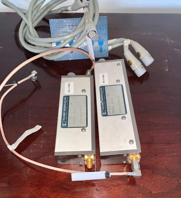 (2)Telonic Berkeley 8360 & 8367 Programmable Attenuators with Cables gallery
