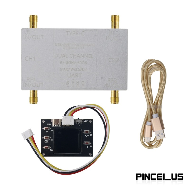 RF-8GHz-60DB Programmable Attenuator + Offline Main Control Board + Cables pe66