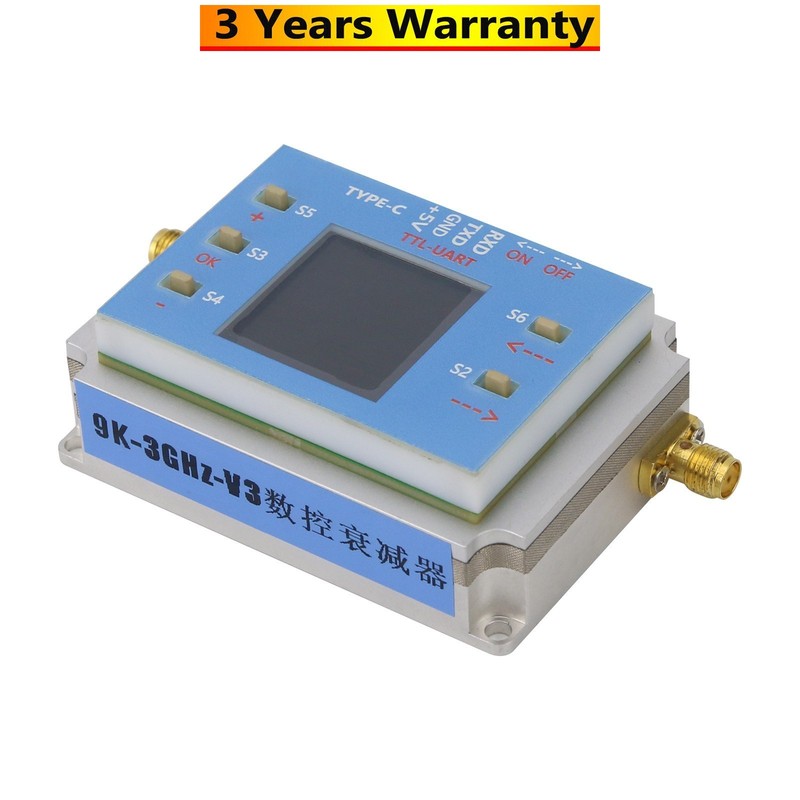 DC-3GHZ 90DB Programmable Attenuator Module RF Attenuator Step 0.25DB 1.3" OLED- gallery