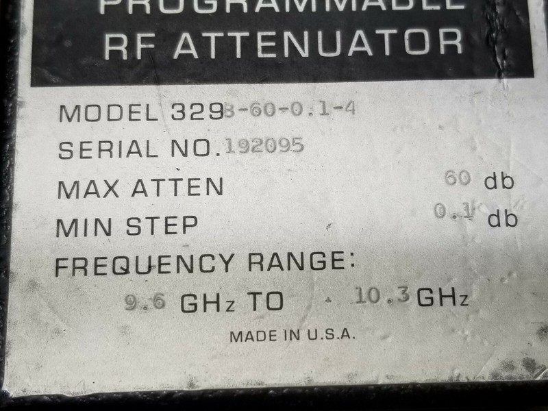 Lot of 4 GM rf attenuators 3298-60-0.1-4,Max Atten 60db/0.1db 9.6GHz to 10.3GHz. gallery