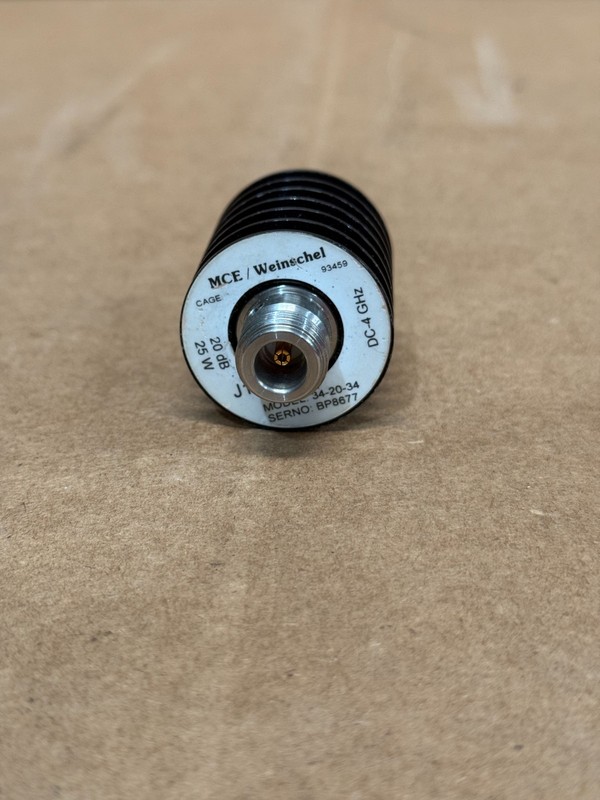 Weinschel Model 34-20-34 DC-4GHz 20dB Attenuator