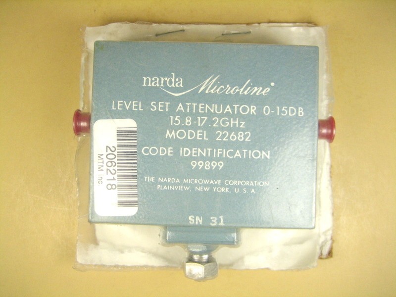 Narda Microline 22682 Variable Attenuator 0-15DB 15.8-17.2GHz