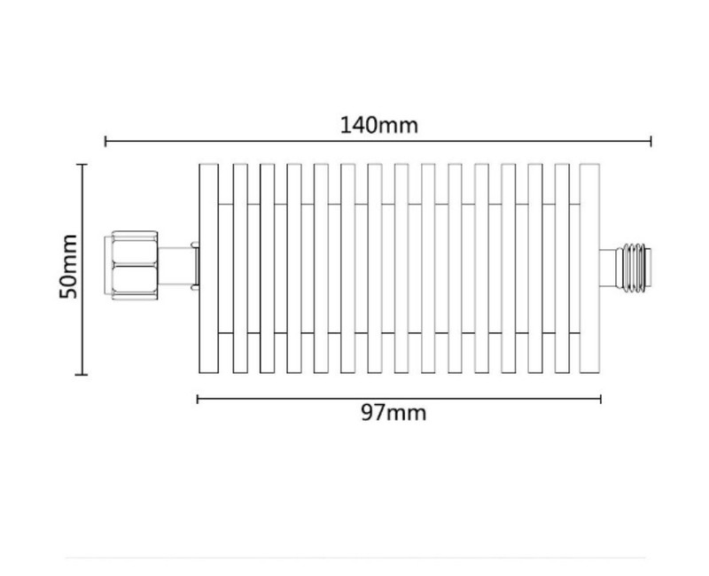 1PCS New 100W N male to female DC-3GHZ 50Ω rf Attenuator 3/6/10/15/20/30/40db gallery