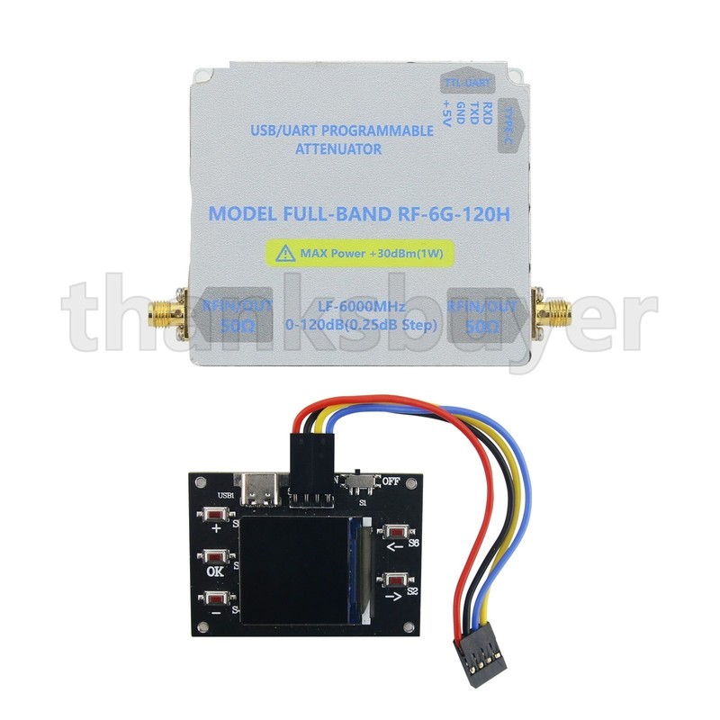 LF-6GHZ-120DB Bidirectional Digital Control RF Attenuator+TFT Main Control Board