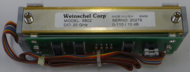 Weinschel 5802 Prog. Attenuator DC-20 GHz, 0-110 dB, 10 dB step, 24 VDC, Gold gallery