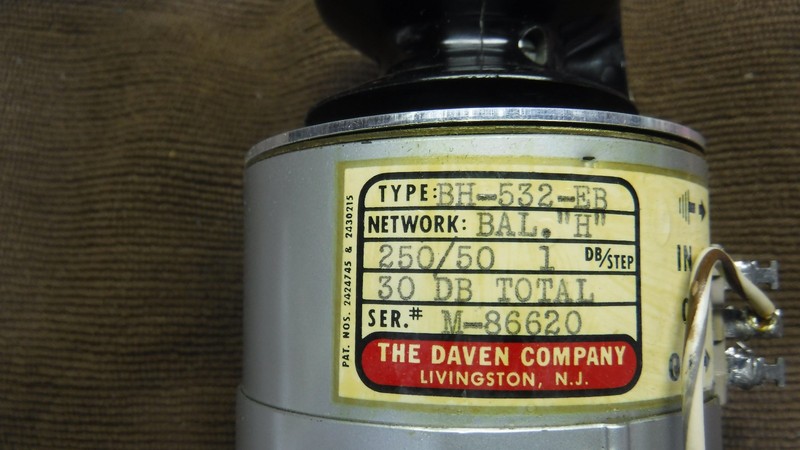 Daven Type BH-532-EB Balanced "H" dual gang attenuator NOS NIB gallery