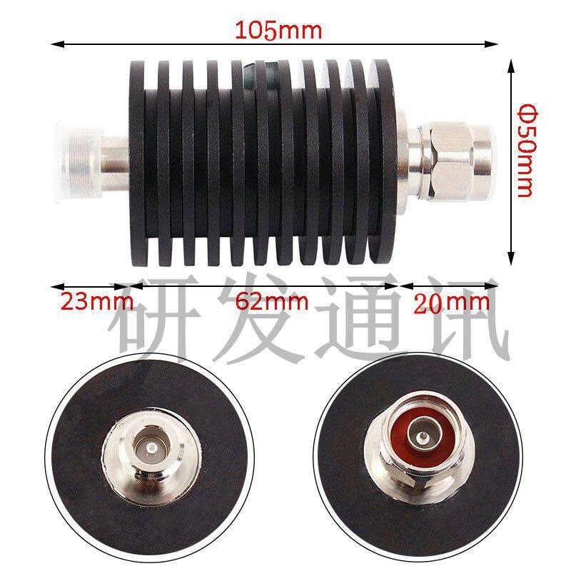 DC-4GHz 50W N-Type 50 Ohm High Power Coaxial Microwave RF Attenuator