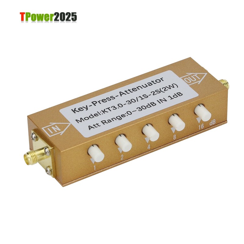 2W SMA-KK Type 0-30dB 0-3GHz RF Adjustable Attenuator Digital Step RF Attenuator