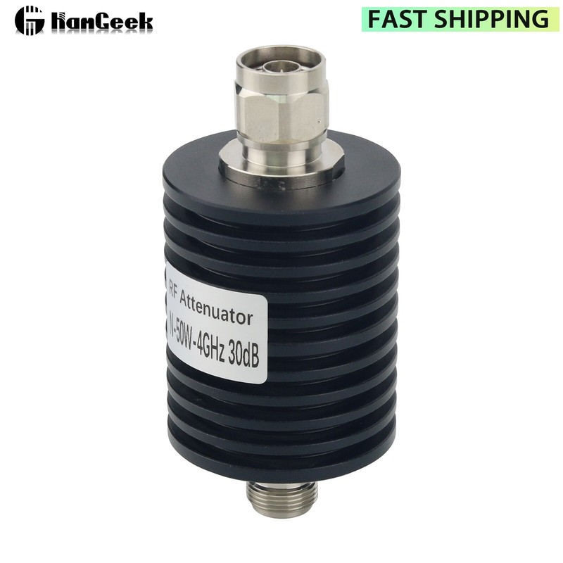 N Type 50W 30DB 4G RF Attenuator Coaxial Fixed Attenuator with N-JK Connector