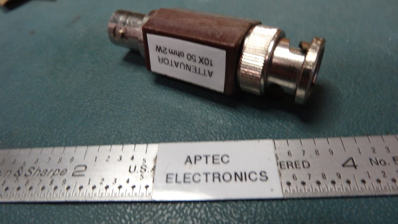 Tektronix 011-0059-02 DC-2 GHz 10X 2W 50 Ω BNC Feedthru Attenuator (re-labeled) gallery