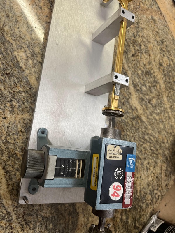 7CC 40-60 GHz Direct Reading Waveguide Attenuator TRG U510 Gold Plated