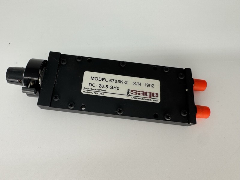 SAGE Laboratories Model 6705K-2 Precision Step Attenuator (DC–26.5 GHz, 100 W CW
