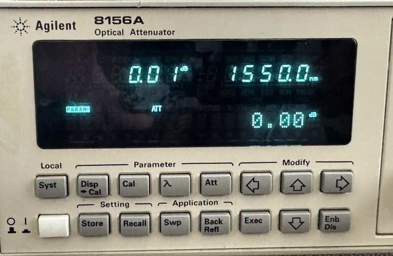 Agilent (HP) 8156A Optical Attenuator Very Low IL (1.4dB), GPIB tested gallery