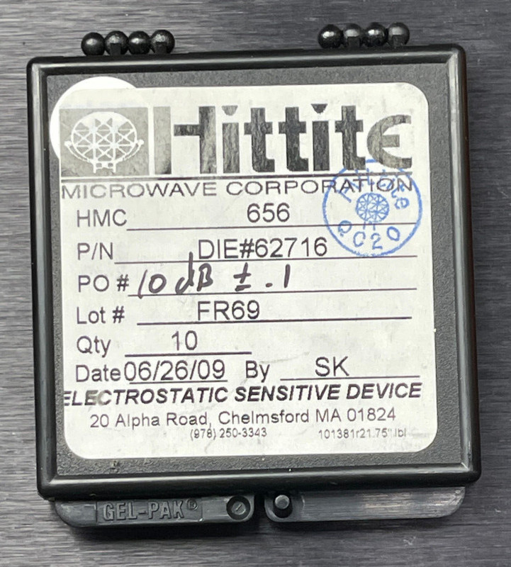 QTY 10 – TESTED – HMC656 0-50GHz 10dB Attenuator – Hittite/Analog Devices