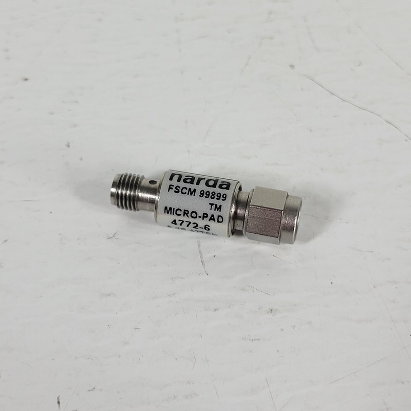 Narda 4772-6 6dB Inline Attenuator SMA 6GHz Micro Pad 2W DC Signals Directional