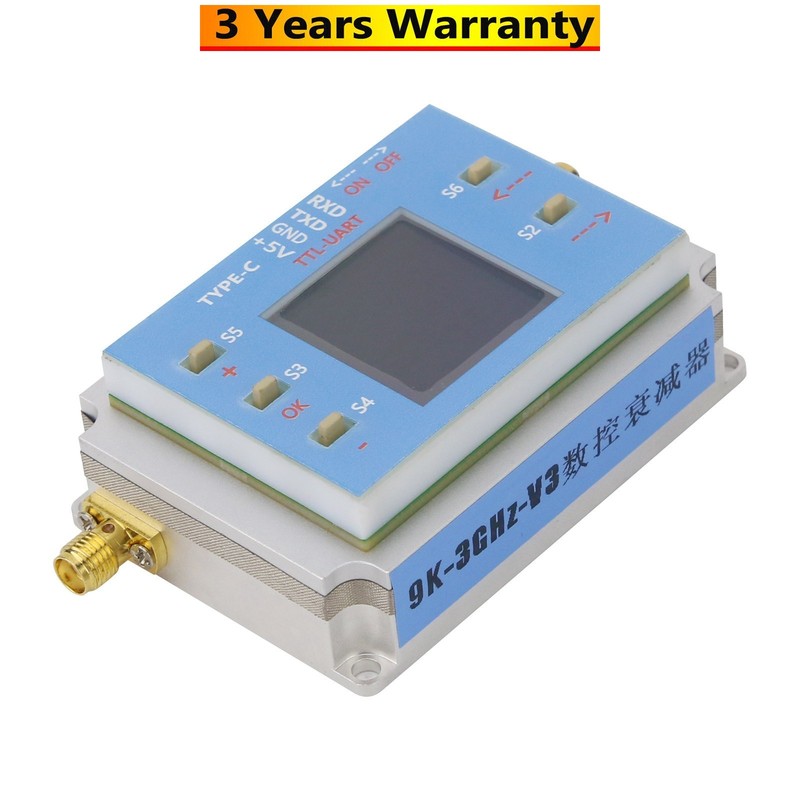 DC-3GHZ 90DB Programmable Attenuator Module RF Attenuator Step 0.25DB 1.3" OLED- gallery