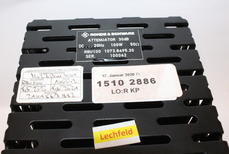 Rohde & Schwarz RBU100 100W 2GHz 30dB Attenuator gallery