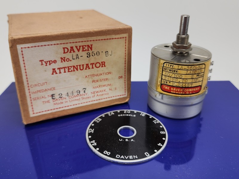 Vintage Daven LA-350-BJ Ladder 50/100 Ohms 2DB Step Taper LA-350 AS IS