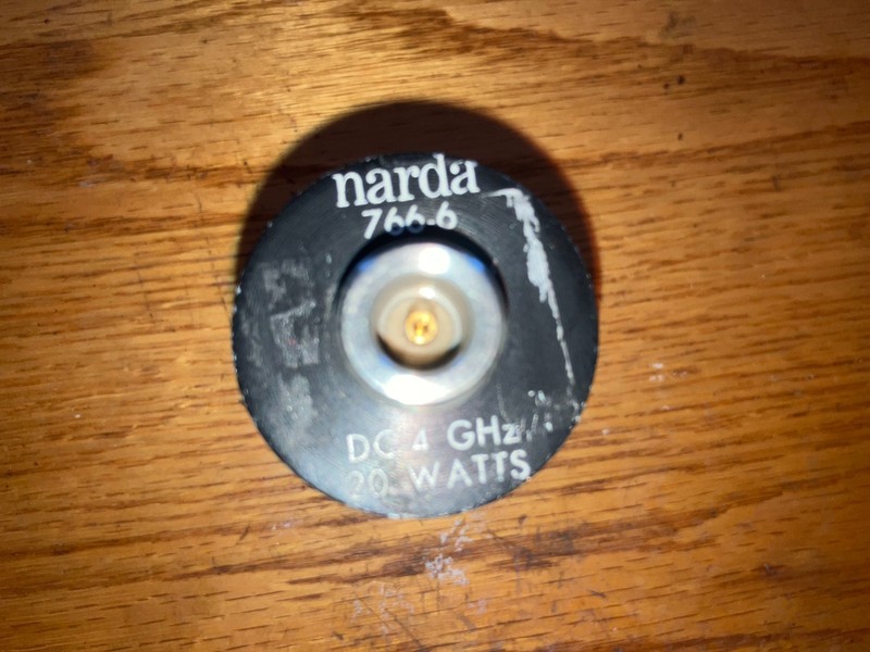 Narda 766-6 DC - 4GHz 6db 20W Attenuator Unit with N Connectors