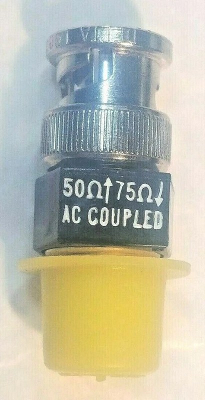 Tektronix AC Coupled Attenuator 50/75 Ohm BNC last one end cap missing gallery