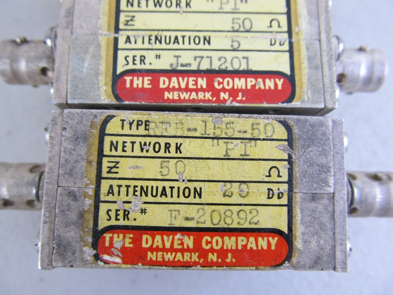 Daven RFB-155-50 PI Attenuators 5dB 5dB 20dB BNC gallery