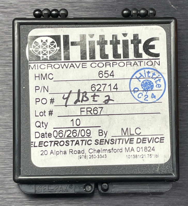 QTY 10 – TESTED – HMC654 0-50GHz 4dB Attenuator – Hittite/Analog Devices