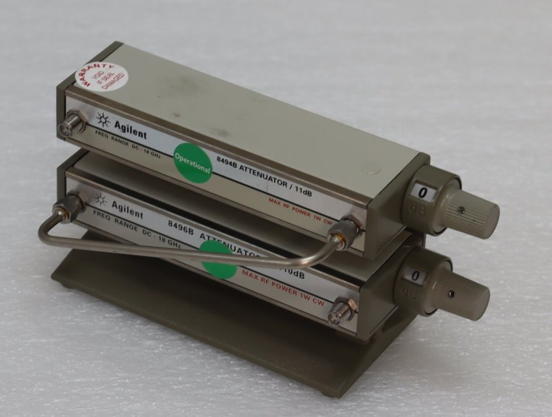 Agilent Keysight 8494B/8496B Variable Attenuator Set DC-18GHz 1/10db Step GOOD gallery