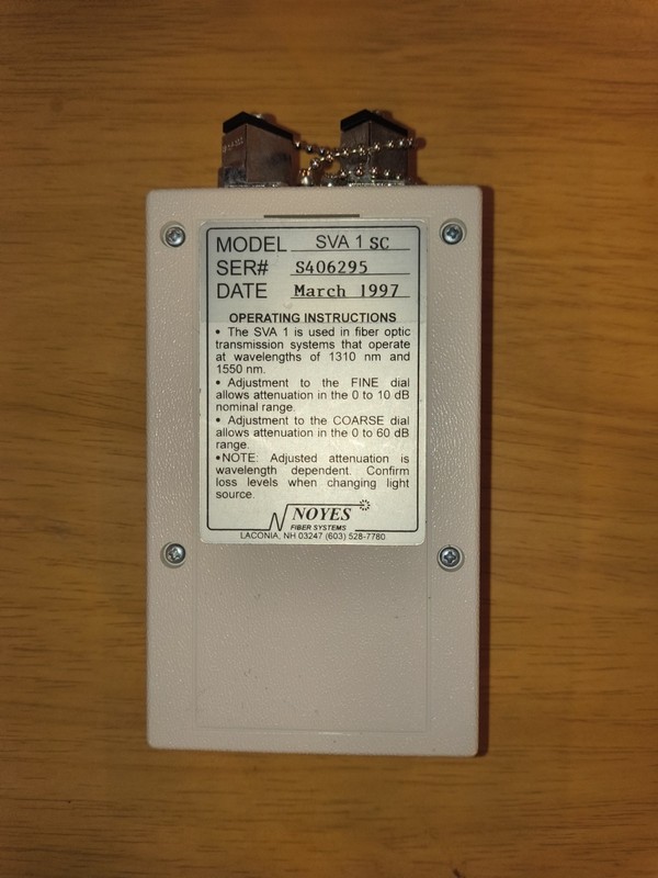 Noyes SVA1 FC/FC SM Variable Attenuator w/ Case gallery