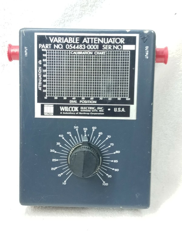 WILCOX Variable Attenuator 1-10 DB 10 -100 DIAL POSITION