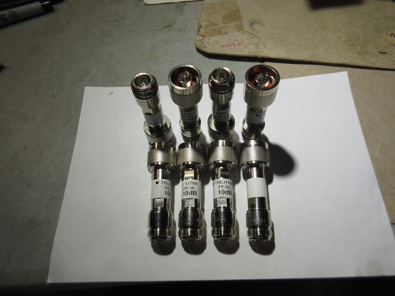 TRILITHIC FP-50 ATTENUATOR 50 OHM, "N" M-F, 10 dB, NEW gallery