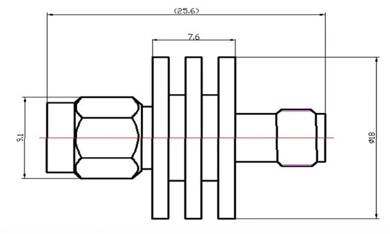 3Watt SMA 10db coaxial fixed attenuator ATT: 1-40dB Frequency DC to 8GHz 50Ohm gallery