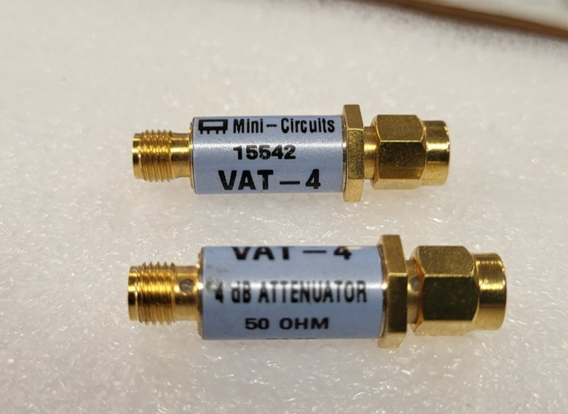 Mini-Circuits 4dB 50 Ohm Attenuator VAT-4 - SMA (Lot of 2)
