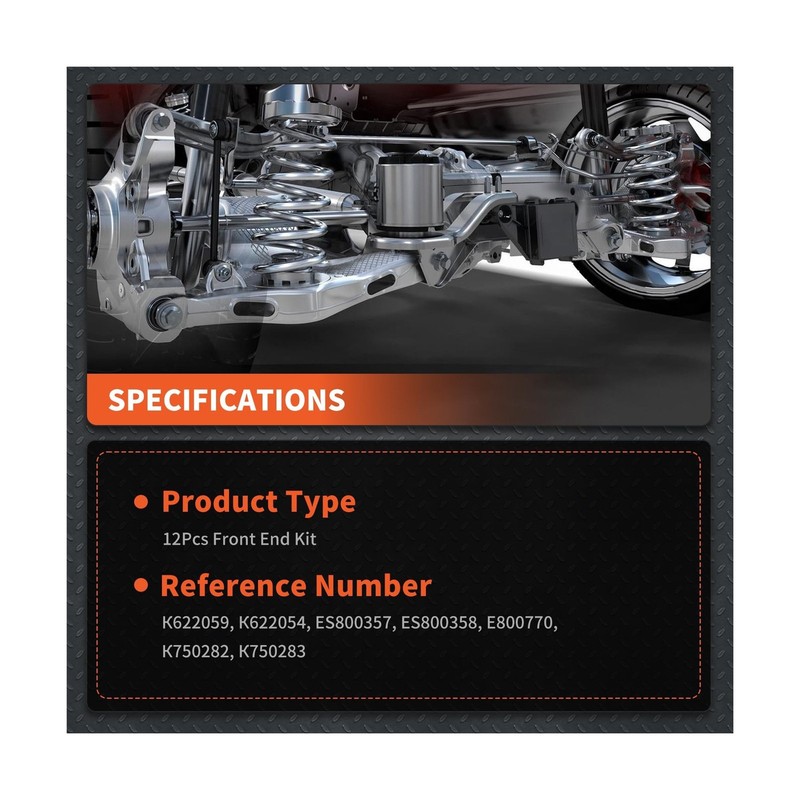 labwork 10pc Front Control Arm Ball Joint Suspension Kit Replacement for A4 A... gallery