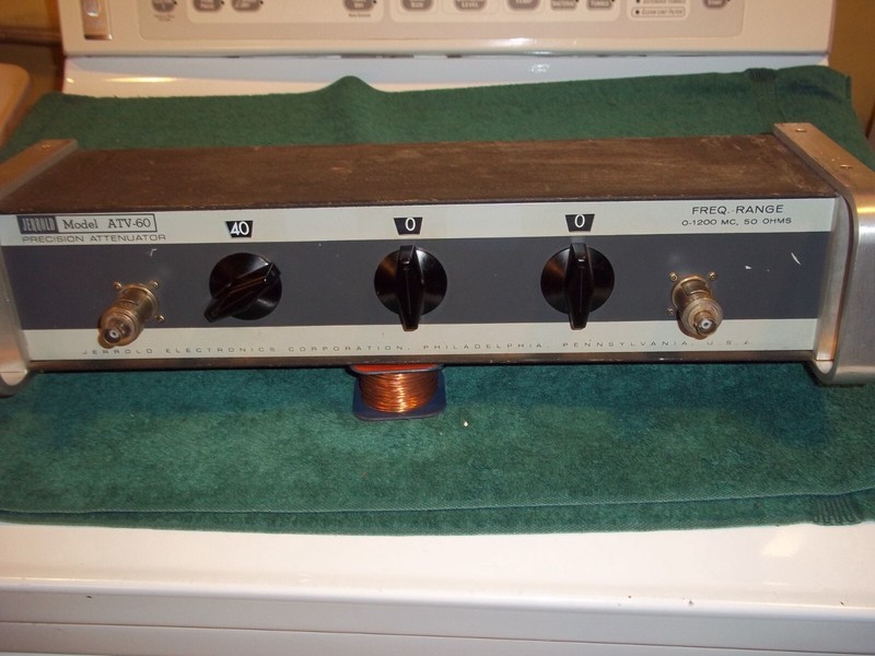 Jerrold ATV-60 50 Ohm PRECISION ROTARY RF Attenuator 0-60 dB in 1 dB Steps