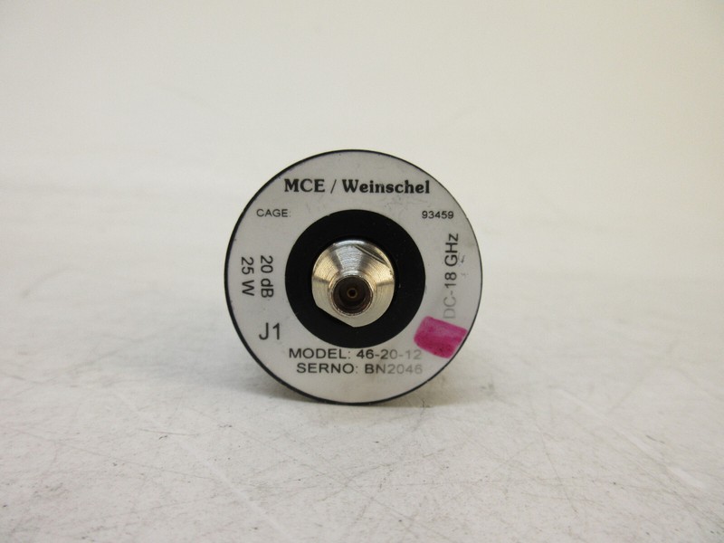 Weinschel 46-20-12 Coaxial Attenuator, DC to 18 GHz, 25 W, 30dB, N(f)-N(m) gallery