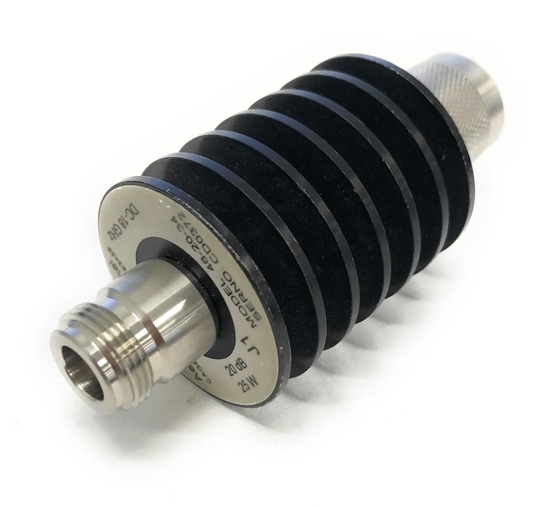 Aeroflex Weinschel 46-20-34 20dB Fixed Coaxial Attenuator DC–18GHz N Connector