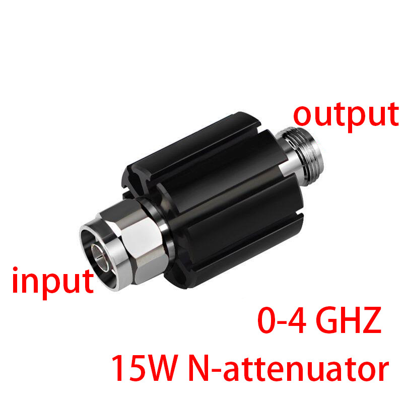 DC-4GHz 15W 50Ω N-Type RF Attenuator 20dB Fixed Coaxial Microwave Signal Reducer