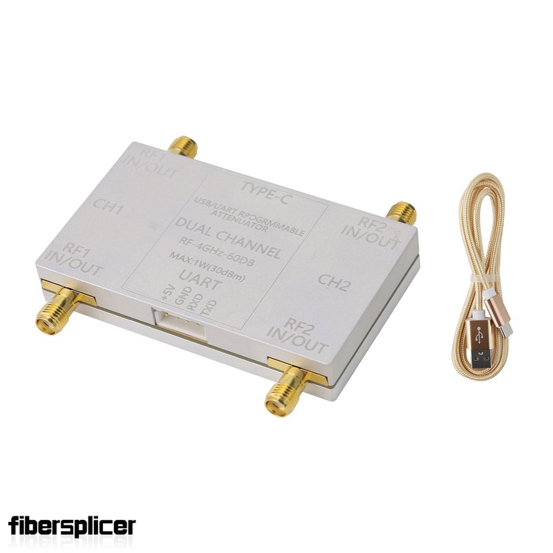 RF-4GHz-60DB Dual Channel Programmable Attenuator RF Attenuator w/ Type-C Cable