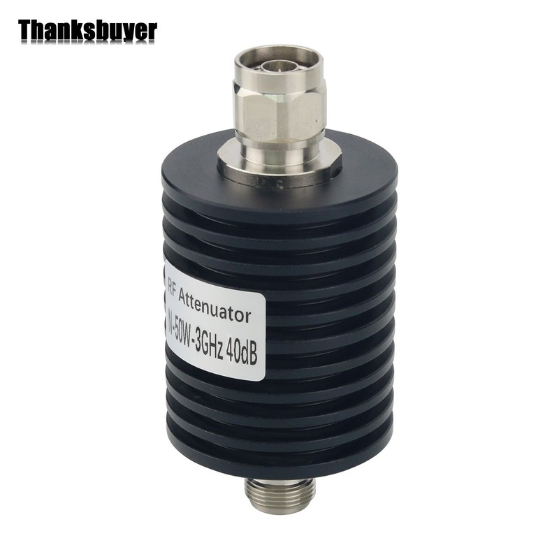N Type 50W 40DB 3G RF Attenuator Coaxial Attenuator RF Fixed with N-JK Connector gallery
