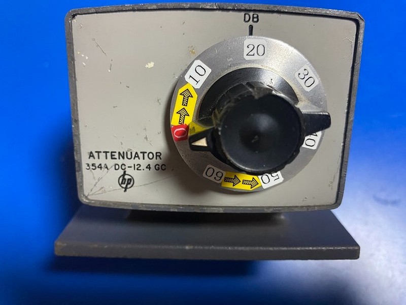HP 354A Coaxial Step RF ATTENUATOR * DC – 12.4GHz * 0 – 60db * 2W * N *