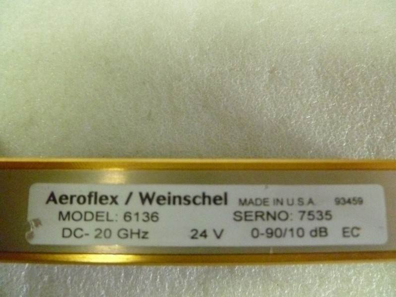 AEROFLEX/WEINSCHEL 6136 DC-20 GHZ 0-90/10DB ATTENUATOR gallery