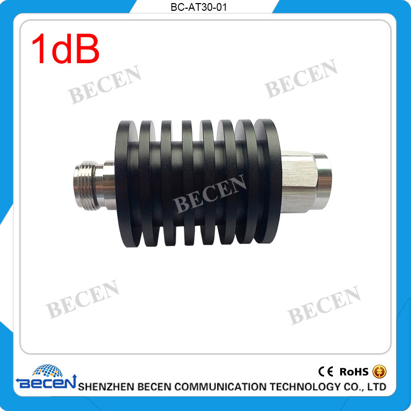 30W N 1dB Attenuator Plug male to Jack female 30Watt N-JK DC-3Ghz rf Attenuators