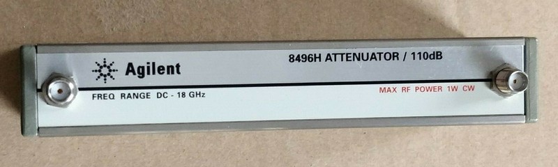 Agilent 8496H programmable attenuator 0-110dB, 10dB steps 24vDC, DC-18GHz gallery
