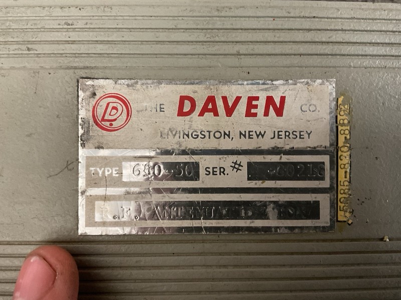 Daven 650-50 Attenuator Attenuation in Decibels gallery