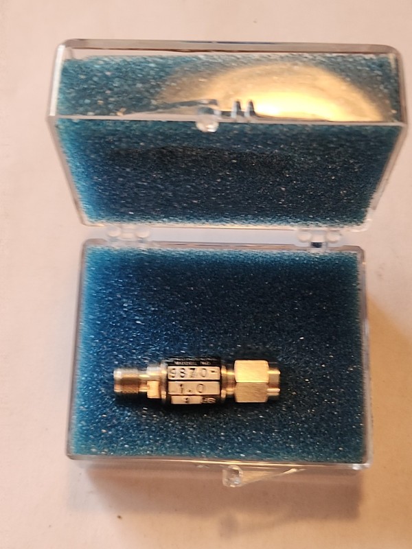 Weinschel Attenuator Model 9870-1.0, 1dB Fixed Attenuation, NOS.