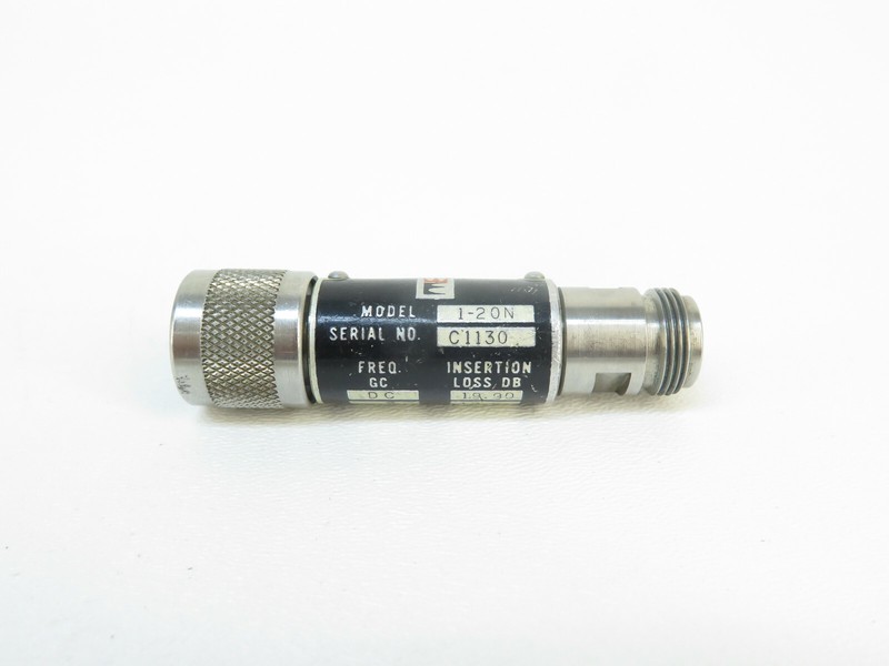 Weinschel Engineering 1-20N Fixed Attenuator - 12.4GHz, 5W, N-type gallery