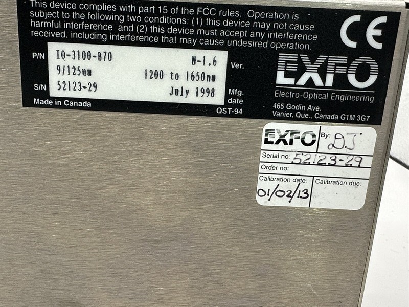 EXFO IQ-3100-B70 : Variable Attenuator 1200 to 1650nm (52123-29) gallery