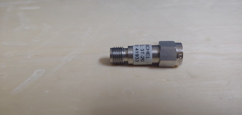 Weinschel 3T-20: Coaxial RF Attenuator 20 dB 2 W SMA(M) to SMA(F) (1933) gallery